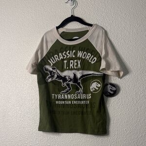 Jurassic World T. Rex Kids Tee - Olive and Cream